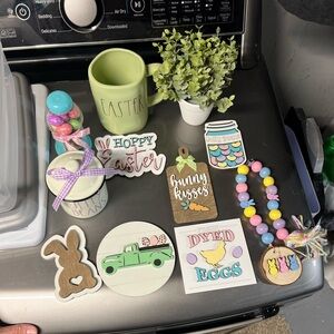 Easter Decor Set with Bunny and Egg Designs